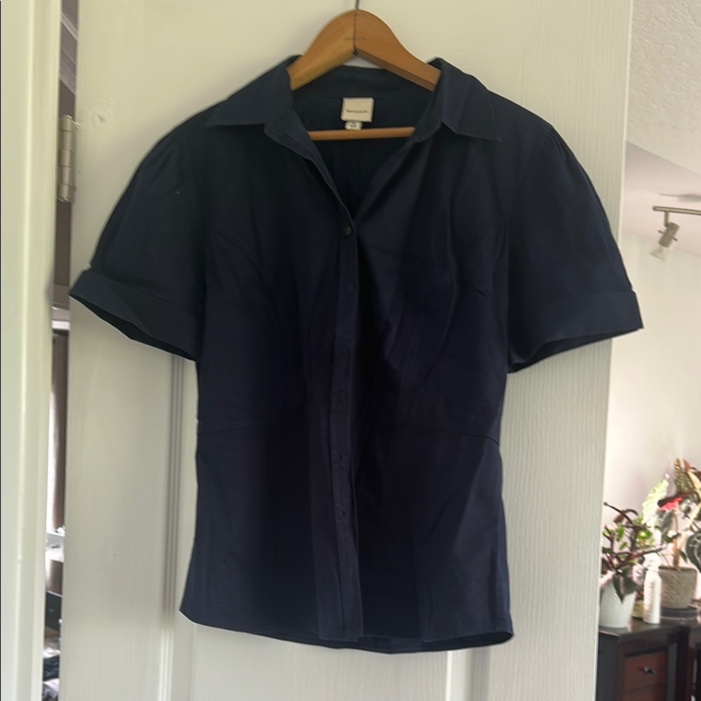 Navy Blue Short Sleeve Men's Shirt